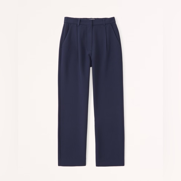 Abercrombie & Fitch Tailored Relaxed Straight Pant Trousers Size 28 / 6 Short - Picture 10 of 10